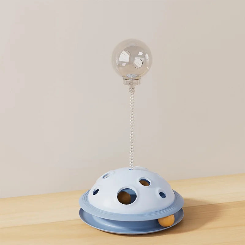 Interactive Cat Food Ball - Rotating Treat Dispenser Toy for Mental Stimulation and Slow Feeding