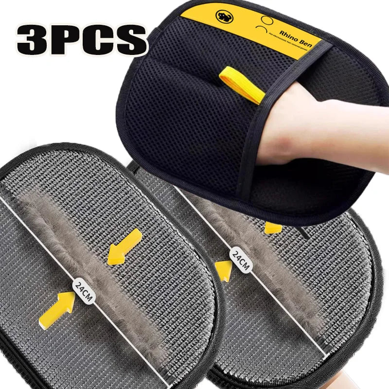 Professional Pet Grooming Gloves - Dual-Sided Hair Removal & Massage Tool for Cats