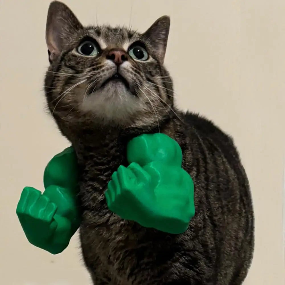 Cat Muscle Arm Costume Accessory - 3D Printed Pet Necklace for Halloween, Birthday Parties & Photo Fun