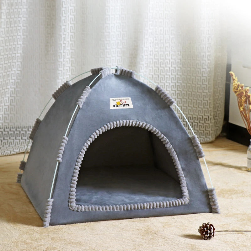 Cosy Cat Cave Tent - Foldable Indoor/Outdoor Pet House with Breathable Design
