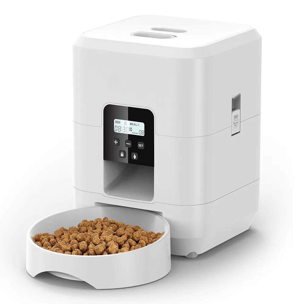 Automatic Cat Feeder with WiFi and App Control - 2L Smart Pet Food Dispenser with Timer and Portion Control
