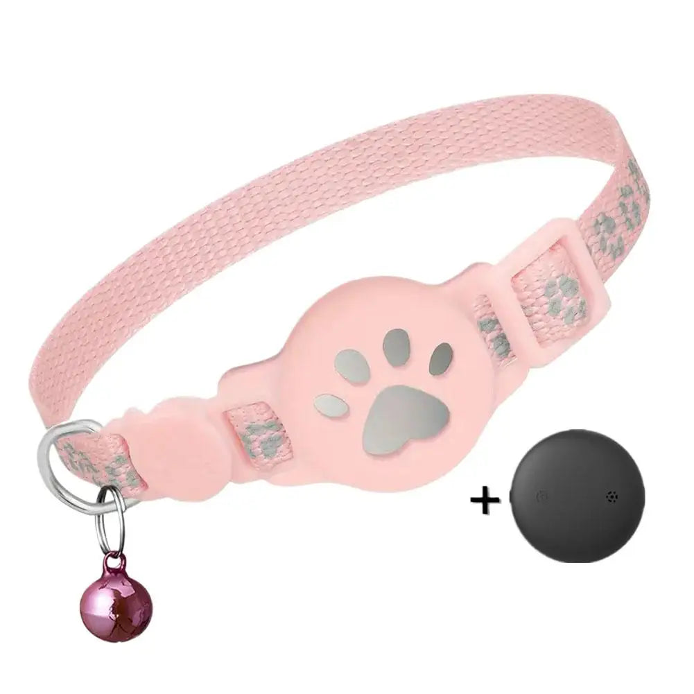 GPS Cat Collar Tracker with Real-Time Location - Adjustable Reflective Safety Collar for Cats and Kittens