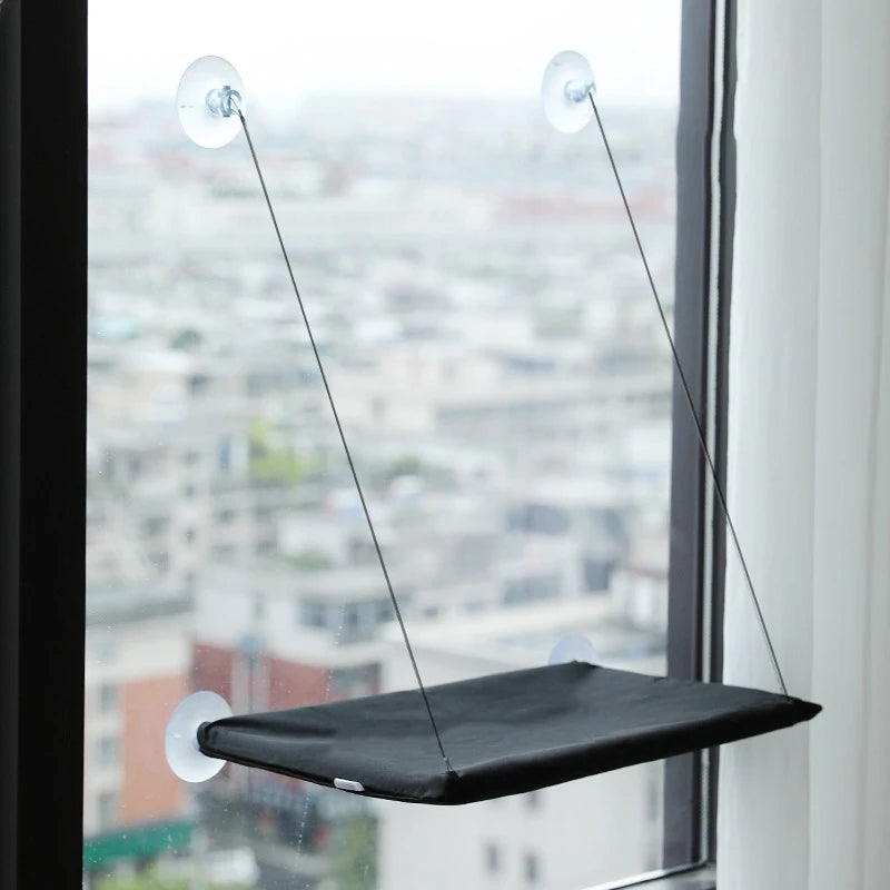 Window Cat Hammock - Suction Cup Mounted Bed with City Views & 20kg Weight Capacity