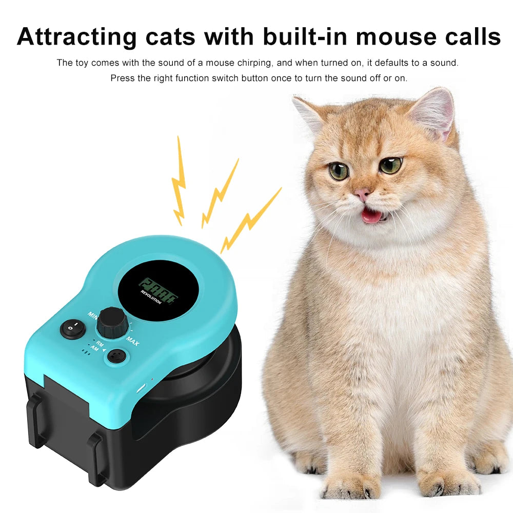 Interactive Cat Exercise Wheel - Adjustable Speed Indoor Treadmill with Remote Control and Simulated Hunting Features