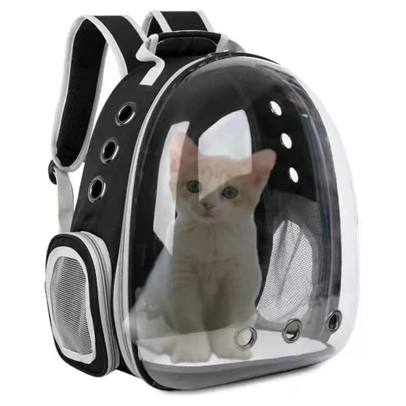 Transparent Bubble Pet Carrier Backpack - Breathable Travel Bag for Cats, Kittens & Small Pets