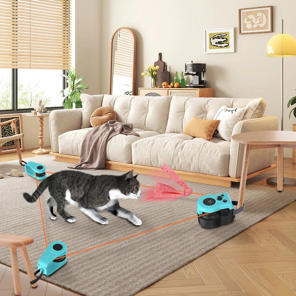 Interactive Cat Exercise Wheel with Adjustable Speed - Indoor Cat Hunting Toy