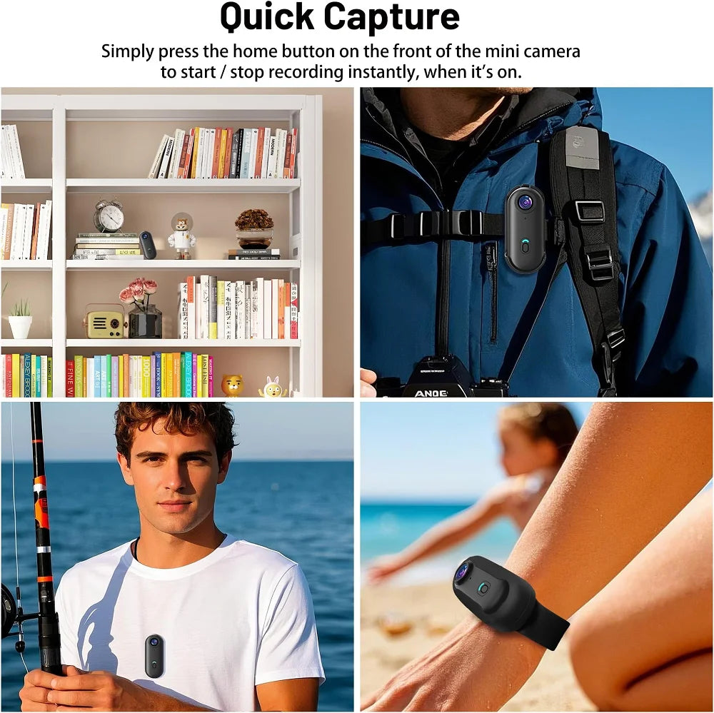 WiFi Pet Collar Camera - 4K Ultra HD Action Camera with Magnetic Mount & App Control