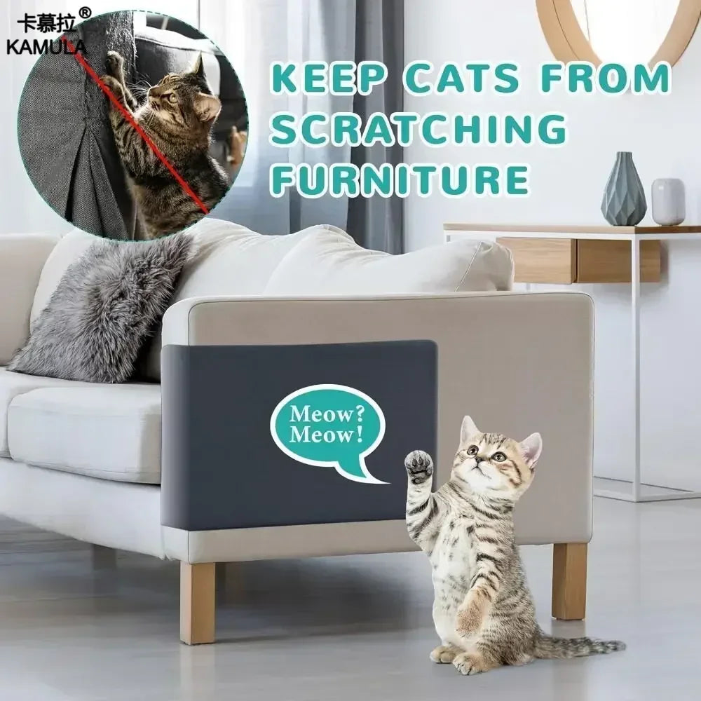 Self-Adhesive Cat Scratching Mat - Trimmable Furniture Protector for Sofas, Walls & Corners