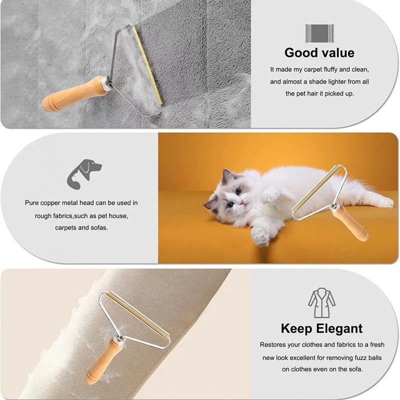 Professional Pet Hair & Lint Remover Set - Manual Fabric Shaver for Cat Hair, Clothing & Upholstery (1 or 2 Pack)