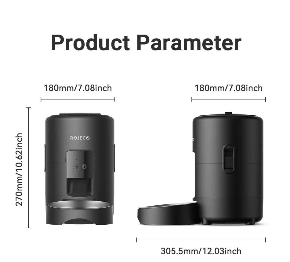 Smart WiFi Pet Feeder 2L - Automatic Cat Food Dispenser with App Control & Customised Meal Planning