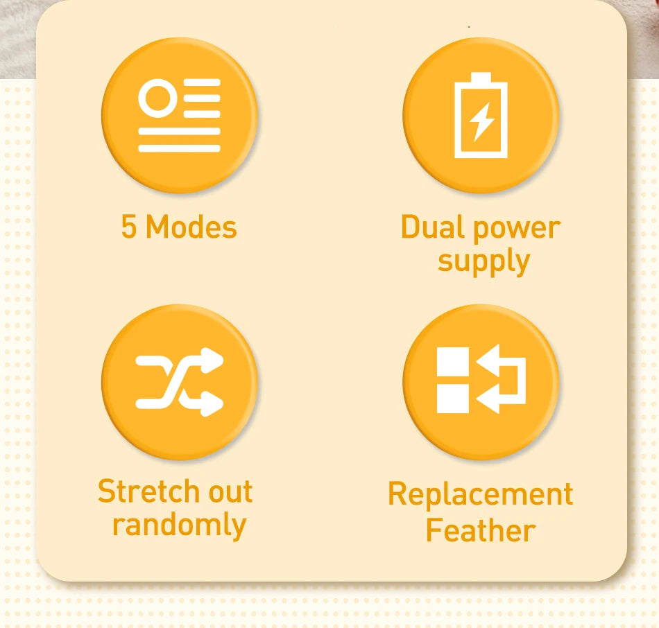 ROJECO 2-in-1 Interactive Cat Toy - Automatic Feather Wand & Rolling Ball Set with 5 Play Modes