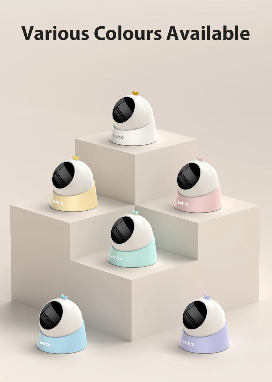 ROJECO Automatic Interactive Laser Toy for Cats - Adjustable Electric Indoor Cat Teaser with Smart Motion