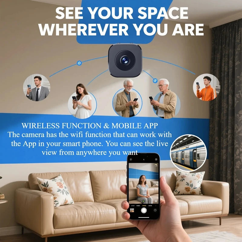 Xiaomi Mini Pet Camera - 1080P HD Wireless Cat Monitor with Night Vision for Home Security