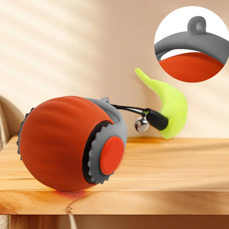 Interactive Smart Cat Ball - Self-Rolling Electronic Toy with Motion Sensors & Bite-Resistant Design