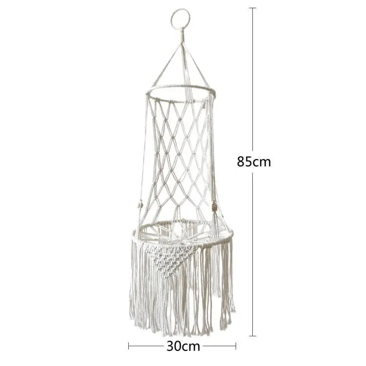 Handwoven Macrame Cat Hammock - Bohemian Cotton Swing Bed for Wall Mounting & Home Décor
