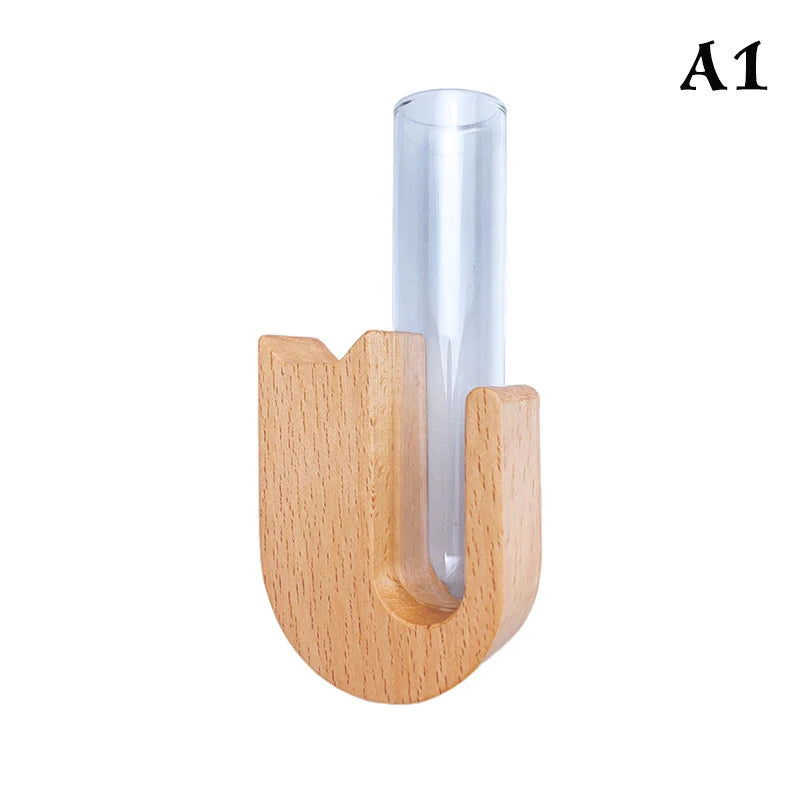 Cat Whisker Keepsake Vase - Wooden & Glass Fridge Magnet Display for Treasured Pet Memories