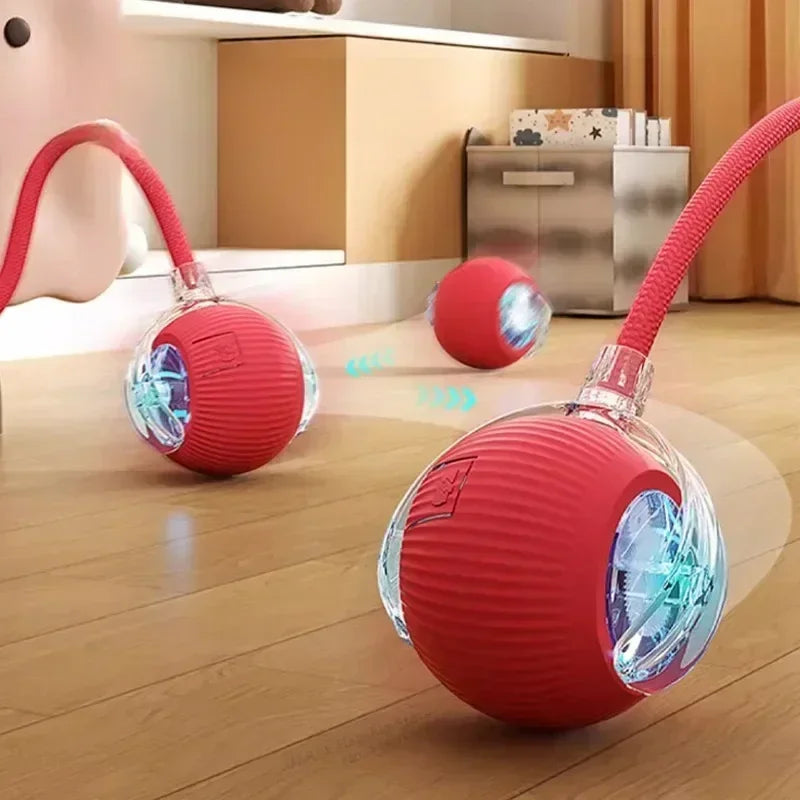 Smart Interactive Cat Ball - USB Rechargeable Auto-Rolling Toy with Intelligent Motion Sensors