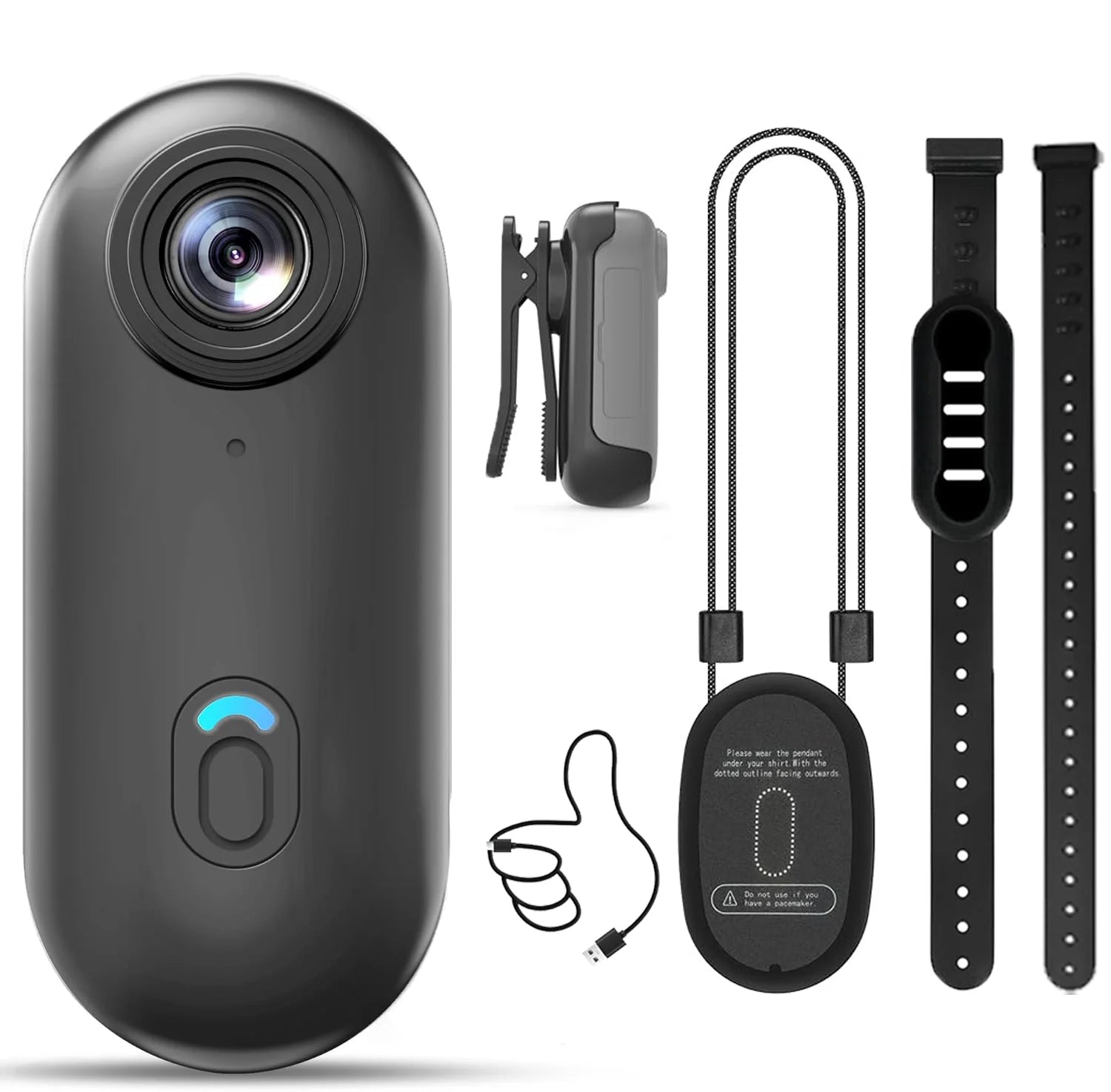 WiFi Pet Collar Camera - 4K Ultra HD Action Camera with Magnetic Mount & App Control