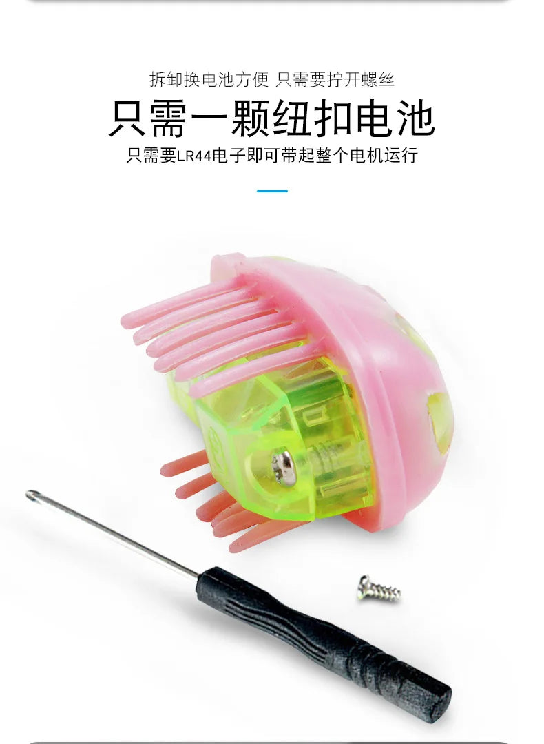 Interactive Electric Bug Cat Toy - Motion-Activated Vibrating Beetle with Obstacle Avoidance