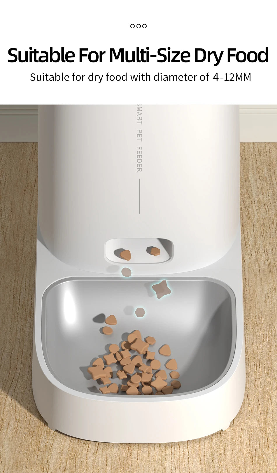 ROJECO 4L Automatic Cat Feeder with WiFi Remote Control - Smart Pet Food Dispenser for Cats