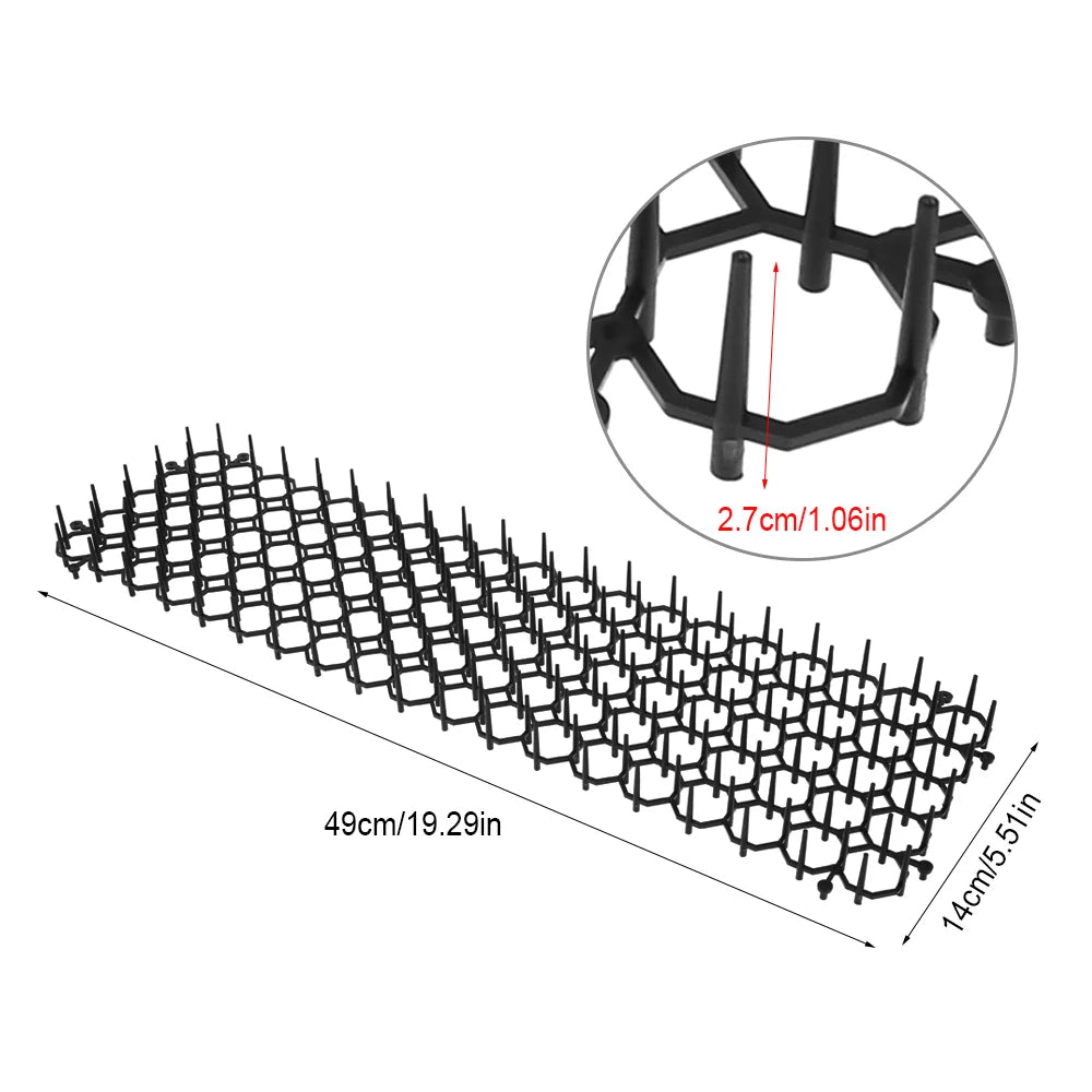 Cat Deterrent Mats - Pack of 6/10 Prickle Strips with Ground Pegs for Garden & Furniture Protection