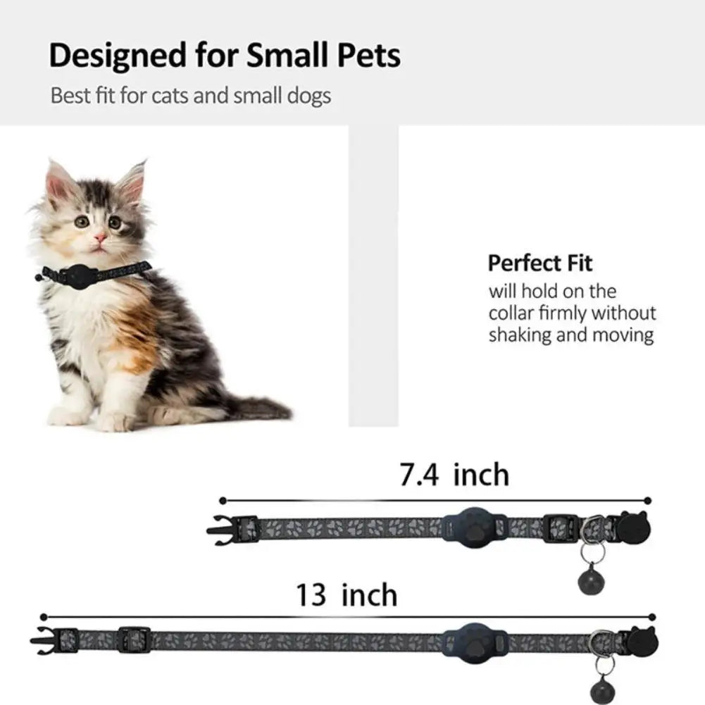 GPS Cat Collar Tracker with Real-Time Location - Adjustable Reflective Safety Collar for Cats and Kittens