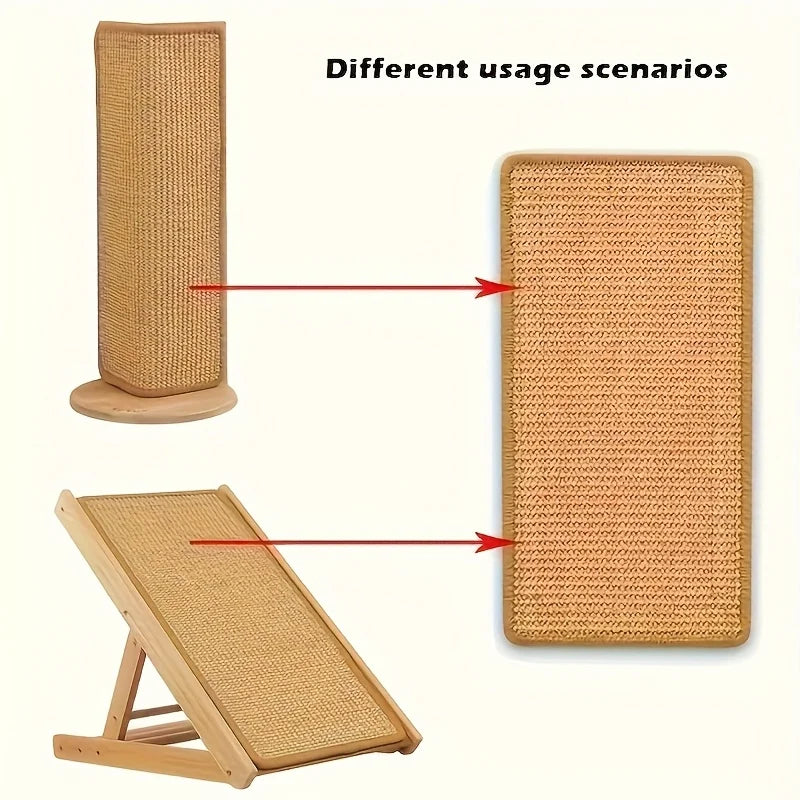 Natural Sisal Cat Scratching Board - Protects Furniture & Promotes Healthy Claws