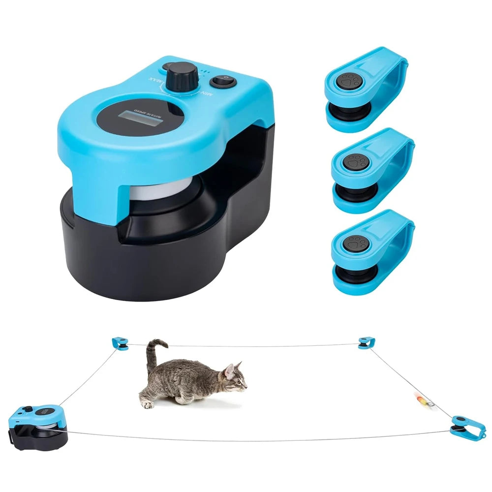 Interactive Cat Exercise Wheel - Adjustable Speed Indoor Treadmill with Remote Control and Simulated Hunting Features