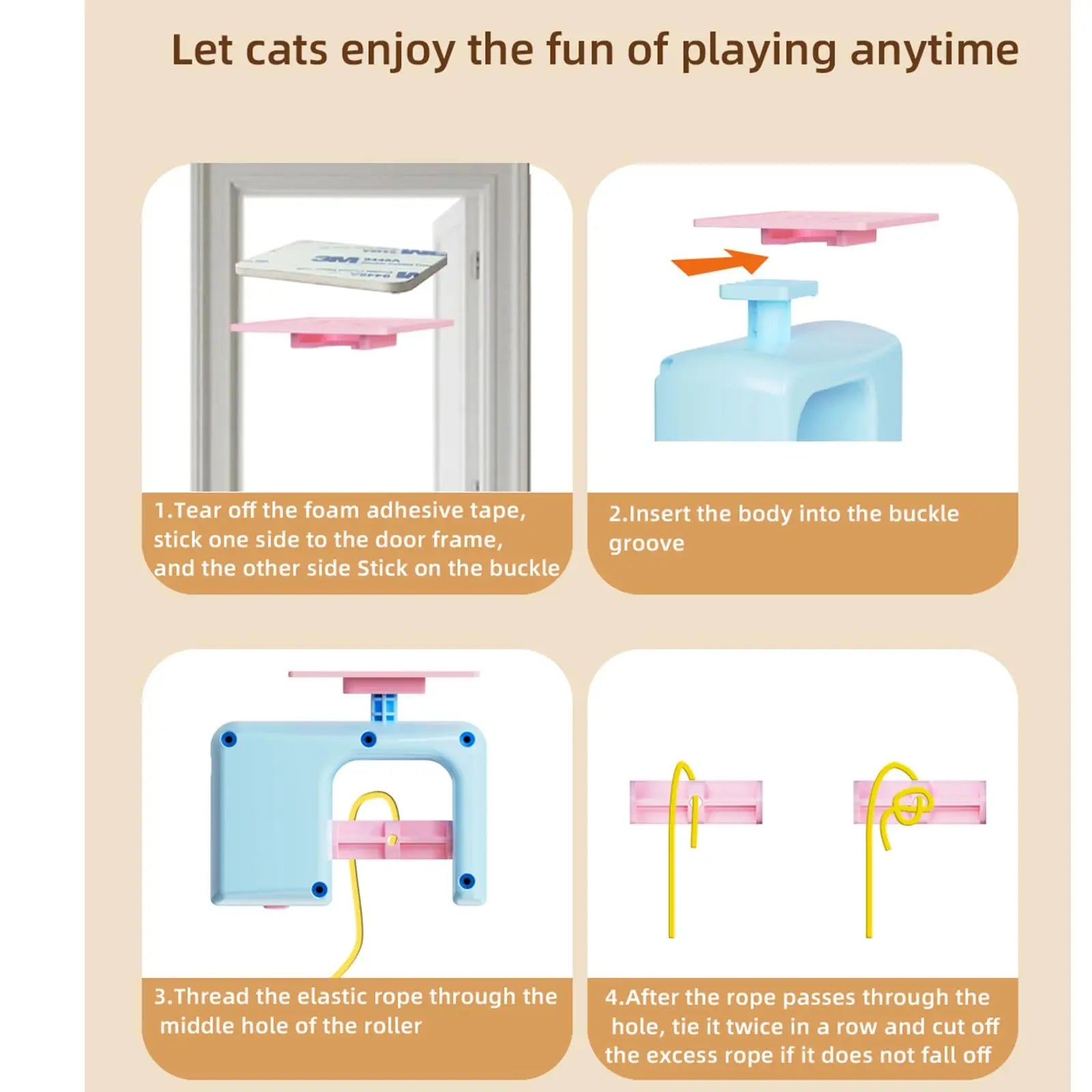 Electric Interactive Cat Teaser - Hanging Door Yo-Yo Ball Toy for Self-Play Entertainment