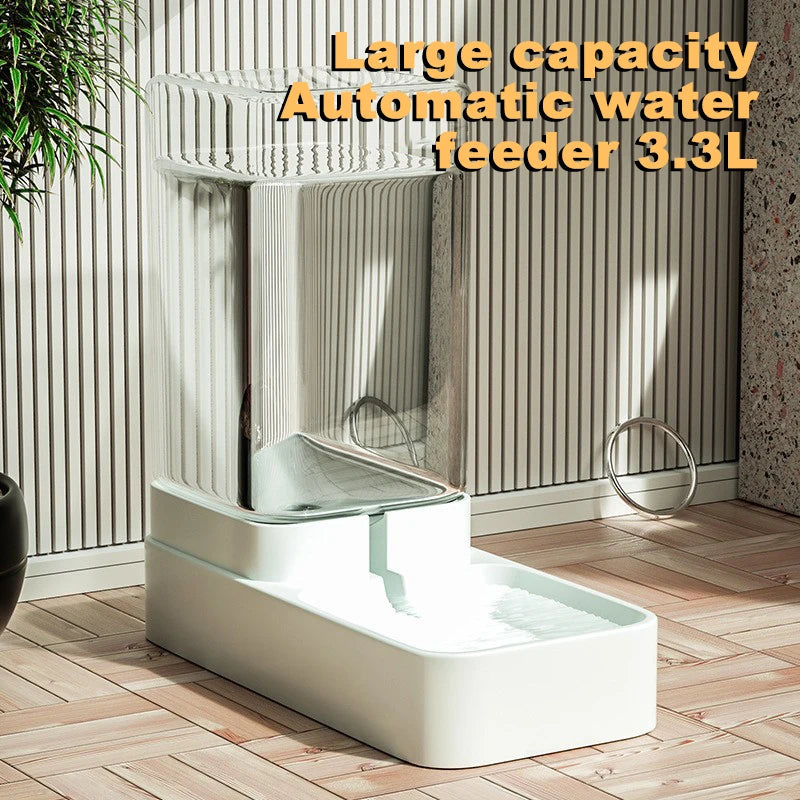 Gravity Cat Feeder and Water Dispenser Set - Automatic Food and Water Bowl with 3.8L Storage for Cats