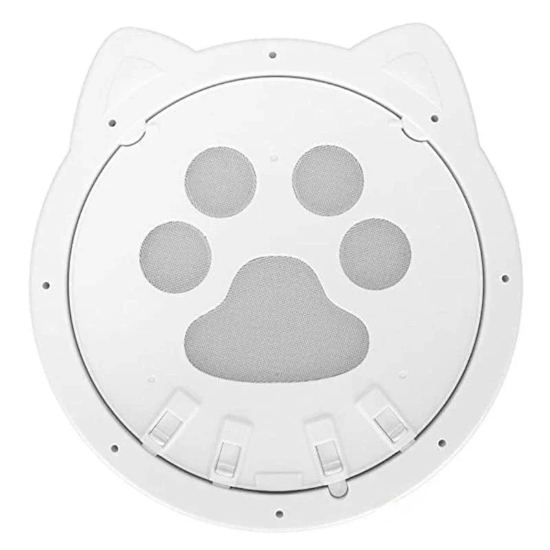 Magnetic Self-Closing Cat Flap for Screen Doors and Windows - Lockable Pet Door