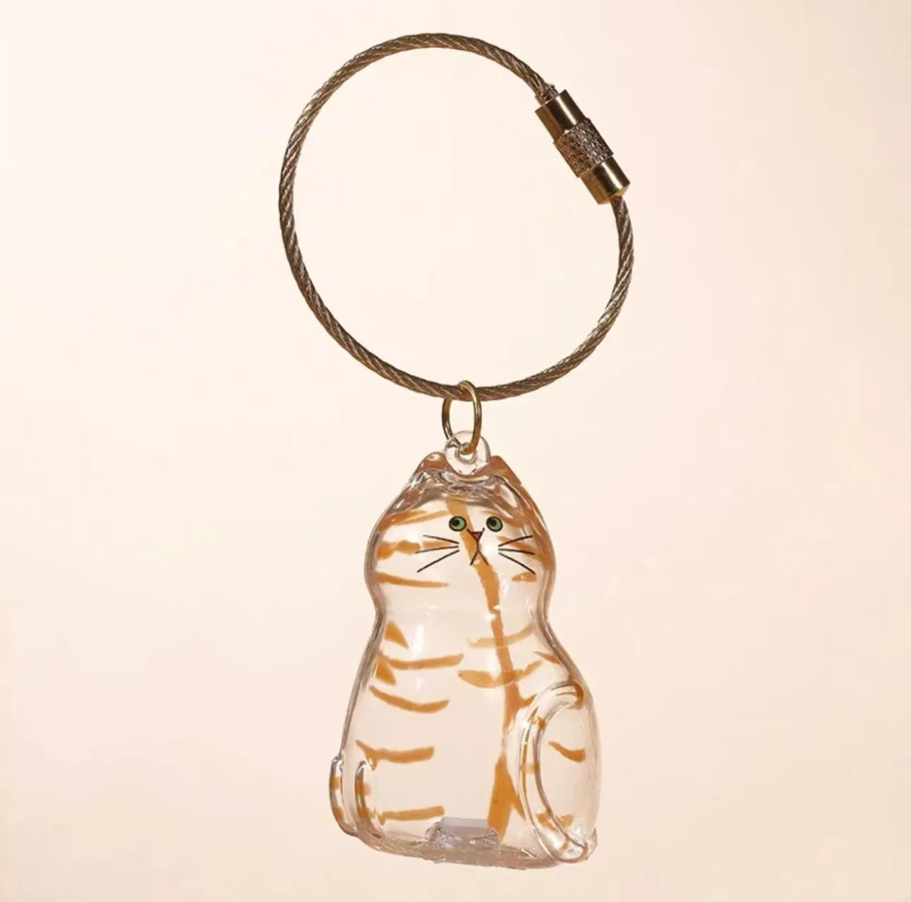 Cat Fur Keepsake Keyring - Transparent Pet Hair Storage Bottle Memorial Gift (Pack of 1/6)