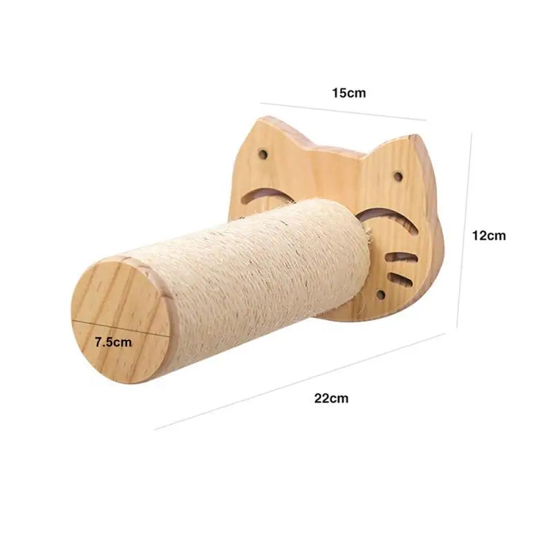 Modular Wall-Mounted Cat Climbing System - Wooden Cat Tree Shelves with Hammocks & Scratching Posts