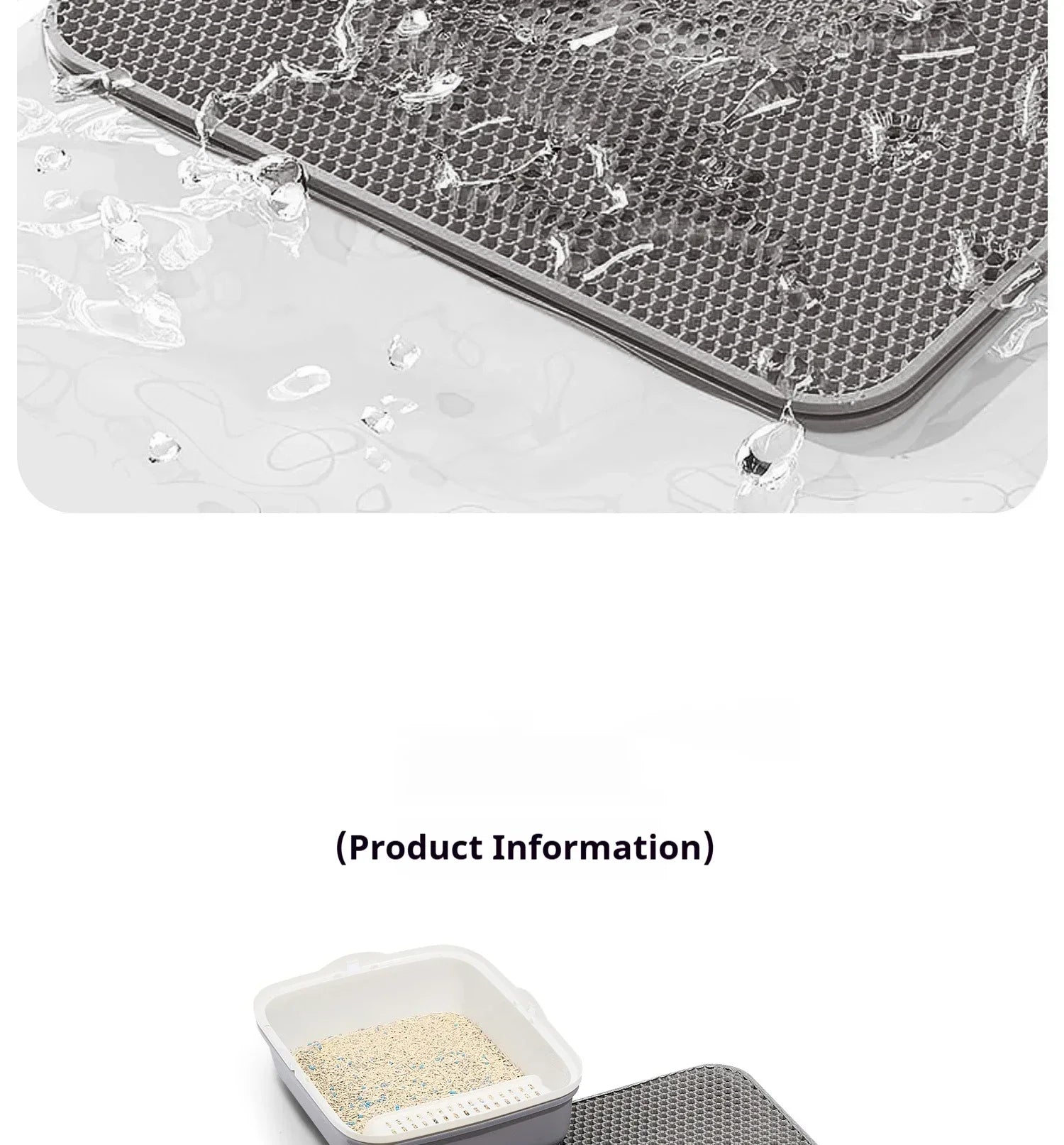 Double Layer Waterproof Cat Litter Mat 60x90cm - Anti-Slip Honeycomb Design with Easy Clean Technology