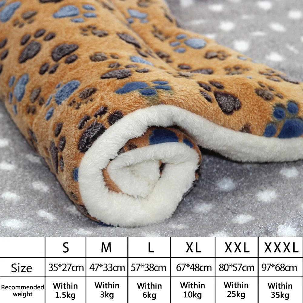Thickened Flannel Cat Bed Mat - Soft Warm Sleeping Blanket for Cats & Kittens