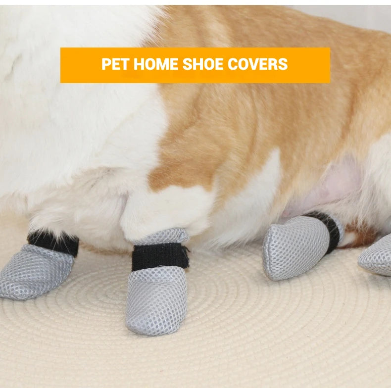 Cat Paw Protector Socks - Soft Anti-Scratch Booties with Secure Velcro Fastening for Indoor Cats