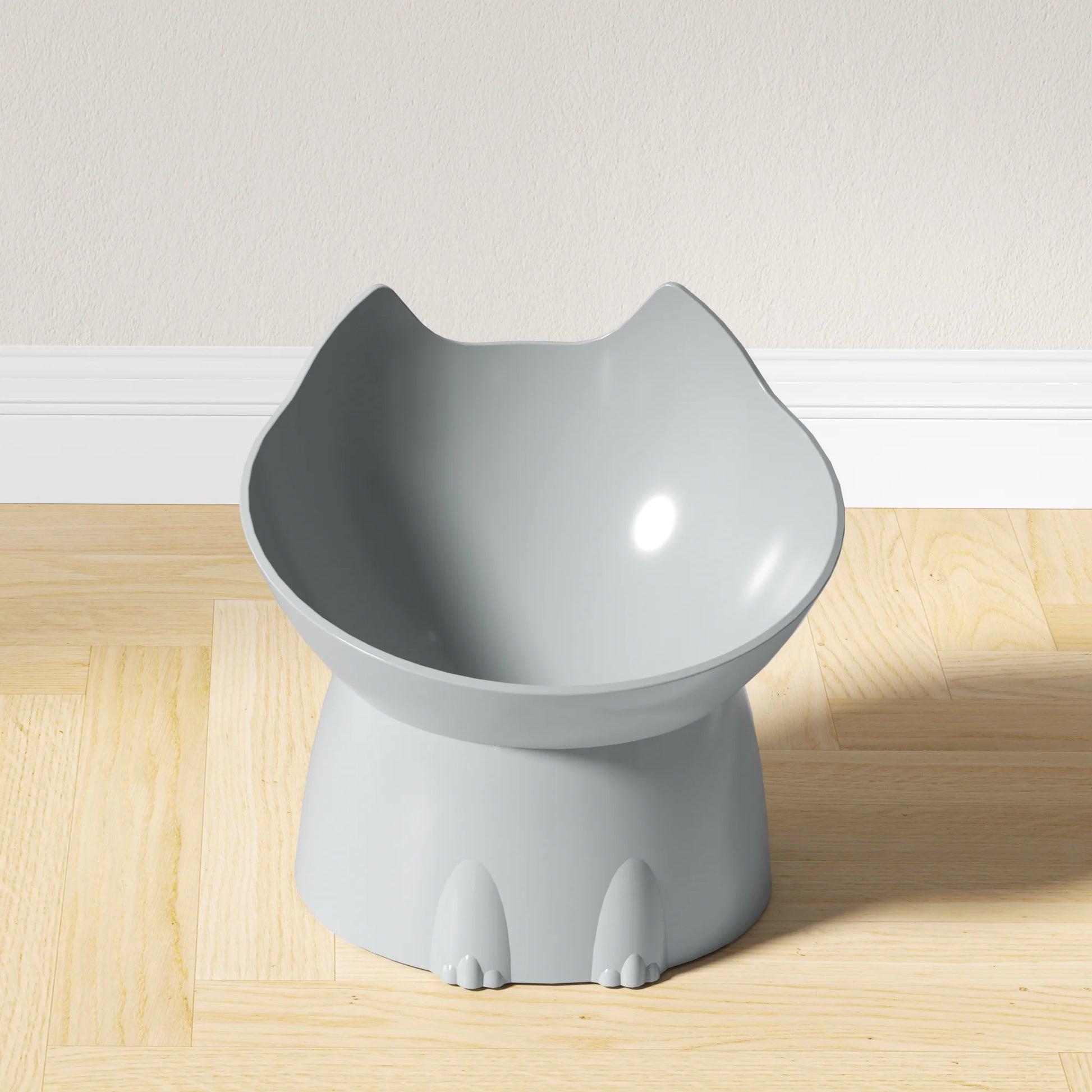 Ergonomic Raised Cat Bowl - Anti-Tip Tilted Feeding Dish for Comfortable Dining & Neck Protection