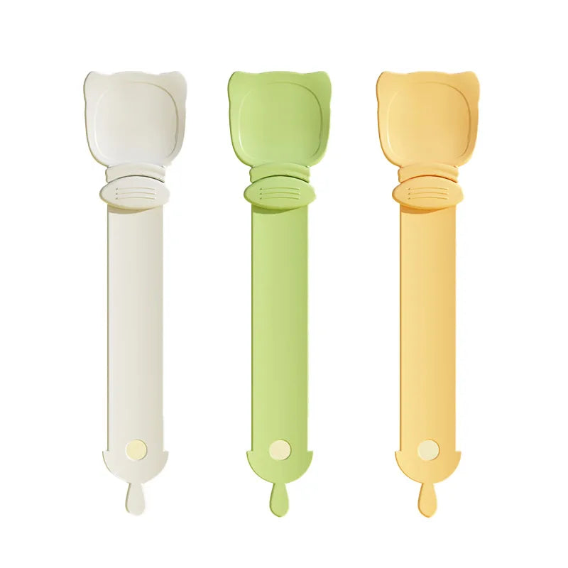 Cat Food Feeding Spoon with Long Handle | Lickable Treat Dispenser for Wet Food & Pastes (1-3 Pack)