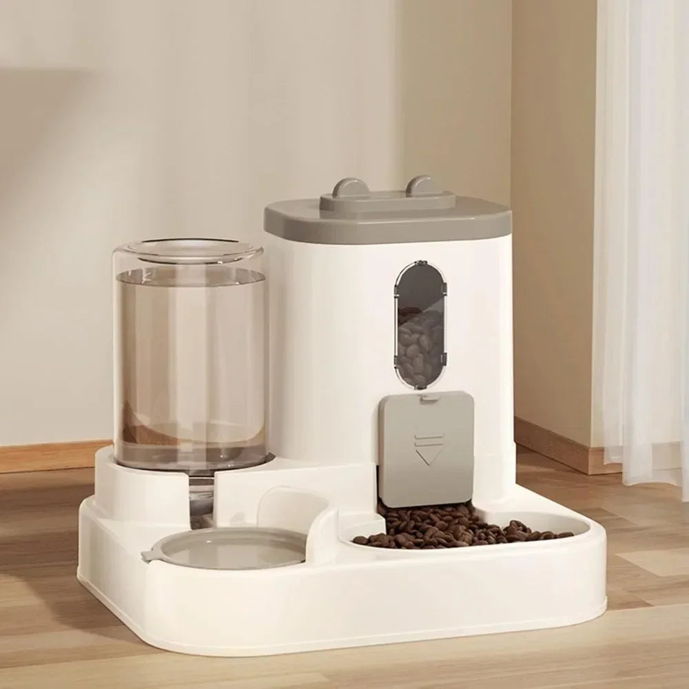 Smart Automatic Cat Feeder - 2-in-1 Food & Water Dispenser with Programmable Timer