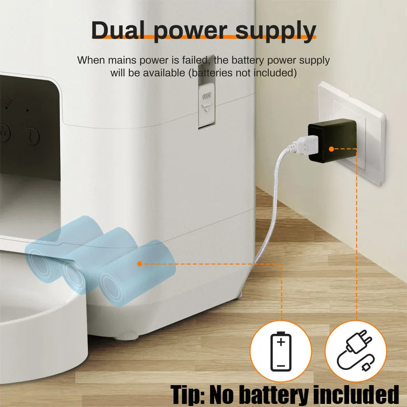 WiFi Smart Automatic Pet Feeder - 2L App-Controlled Cat & Dog Food Dispenser with Scheduled Feeding