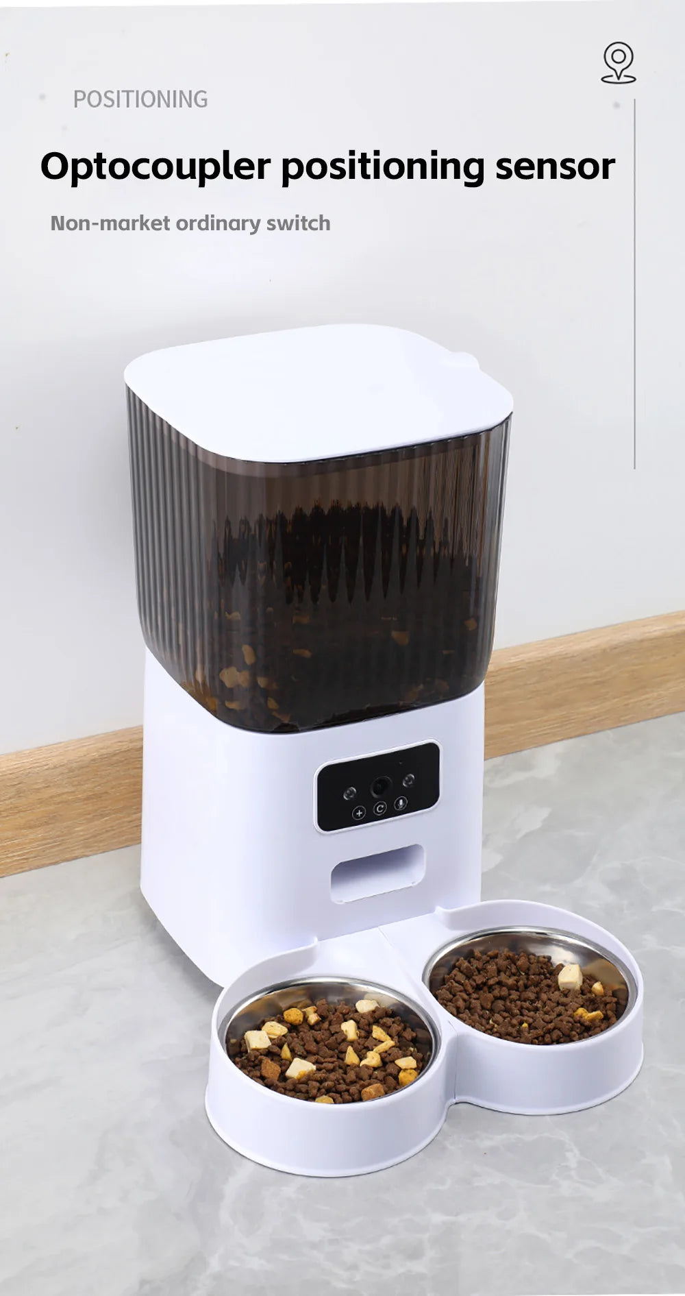 Smart Automatic Cat Feeder with HD Camera - 5L WiFi Pet Food Dispenser with Voice Recording & App Control