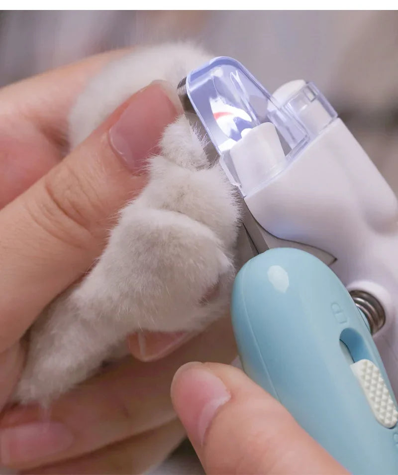 LED Pet Nail Clippers - Professional Illuminated Grooming Scissors for Cats & Small Pets
