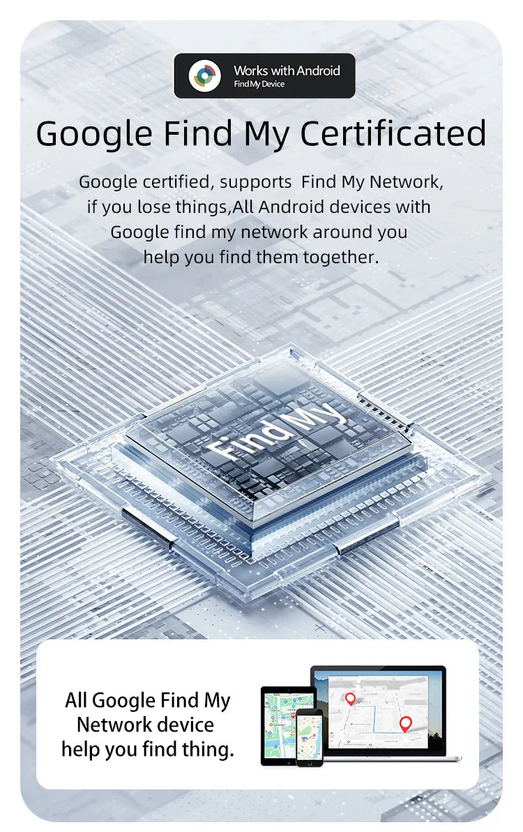 GPS Pet Tracker for Cats - Google Find My Device Compatible Locator for Felines, Works with Android