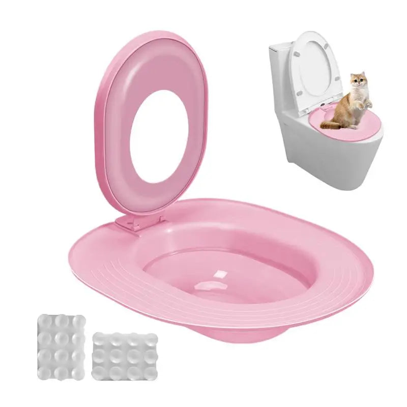Cat Toilet Training Kit - Progressive Litter-Free System with Adjustable Rings & Secure Mounting