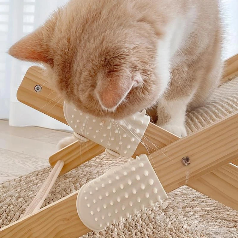 Cat Corner Grooming Brush & Massage Comb - Self-Grooming Rubbing Tool for Cats and Kittens