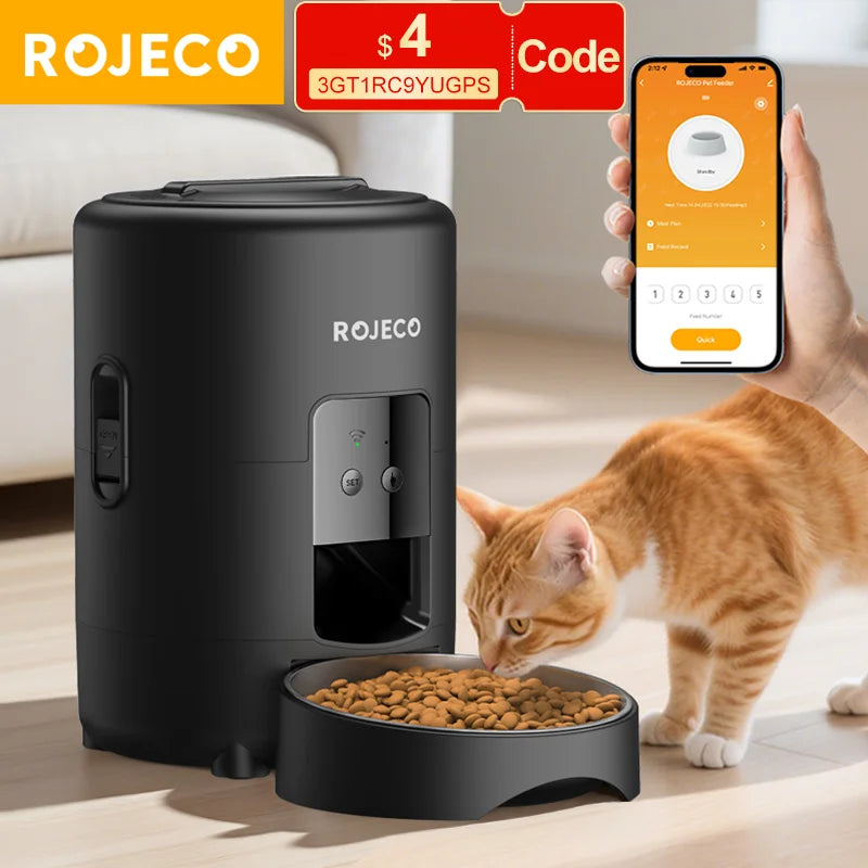 Smart WiFi Pet Feeder 2L - Automatic Cat Food Dispenser with App Control & Customised Meal Planning
