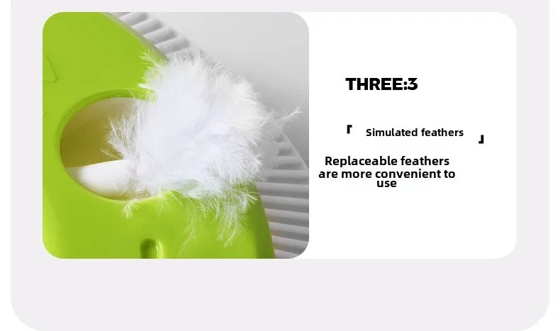 Interactive Cat Turntable Toy - Electric Rotating Feather Teaser with Automatic Motion for Indoor Cats and Kittens