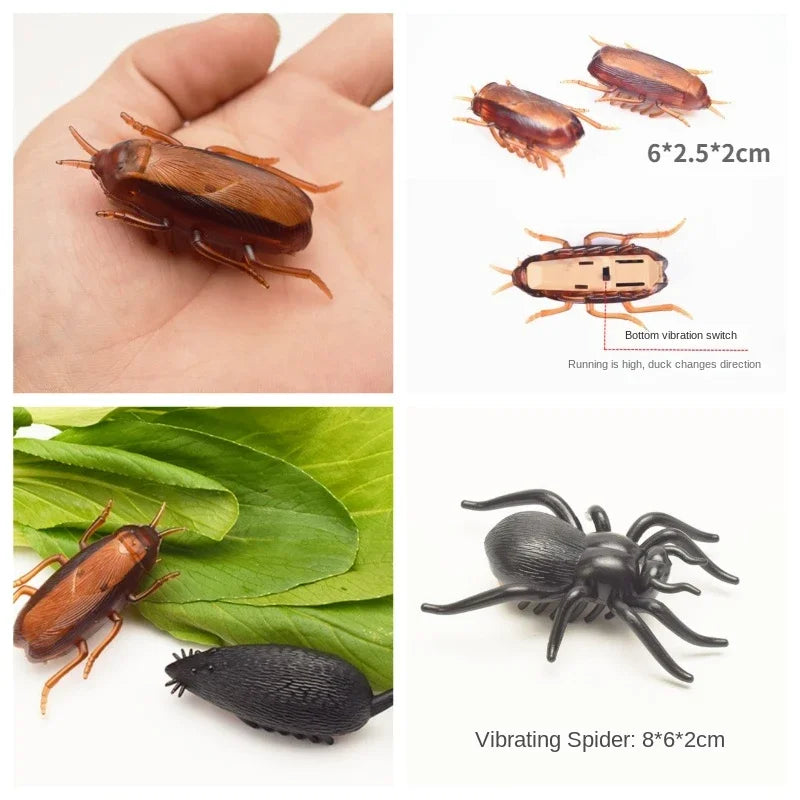 Interactive Electric Bug Cat Toy - Motion-Activated Vibrating Beetle with Obstacle Avoidance