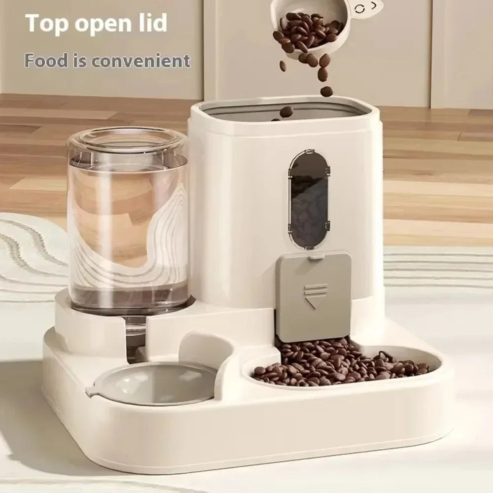 Smart Automatic Cat Feeder - 2-in-1 Food & Water Dispenser with Programmable Timer