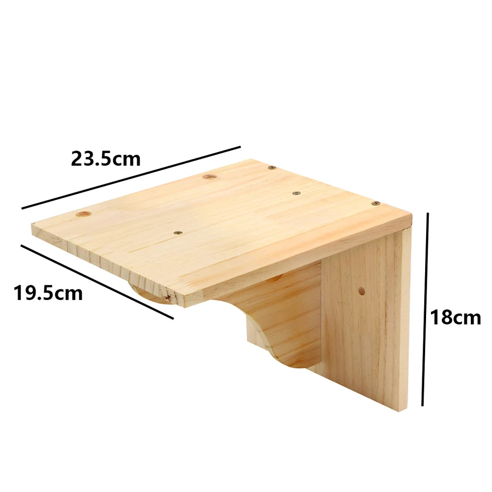 Premium Wooden Cat Wall Furniture Set - Multi-Level Climbing Shelves, Hammocks & Scratching Posts for Indoor Cats